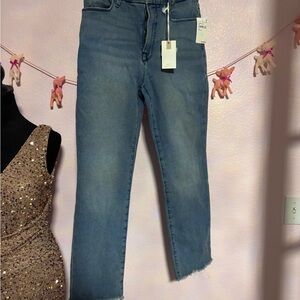 Good American Light Blue Ankle Jeans